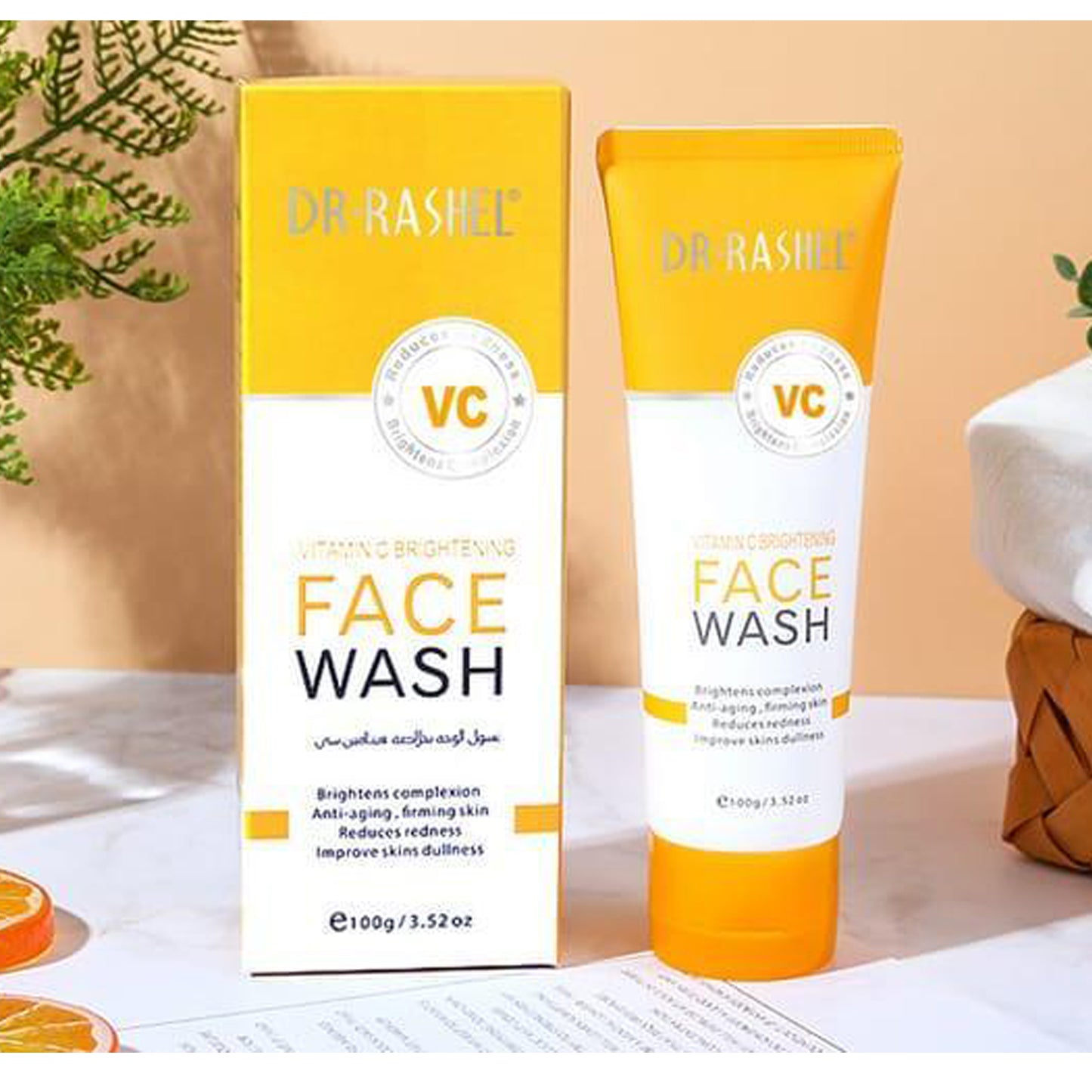 🍊 Vitamin C Brightening Face Wash – Anti-Aging, Redness Control & Clear Complexion 🍊