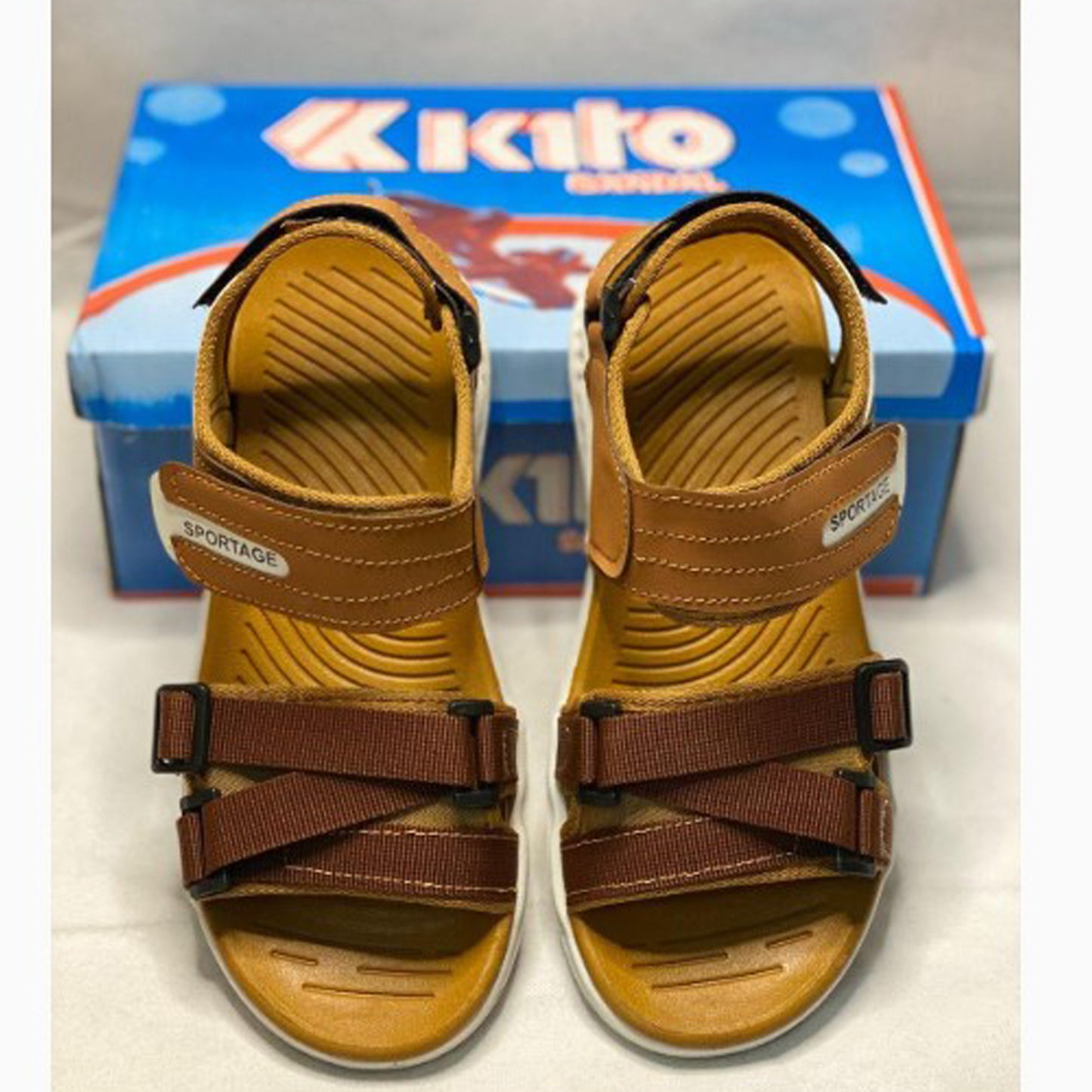 Men's Synthetic Leather Fancy Sandals Sportage Mustard