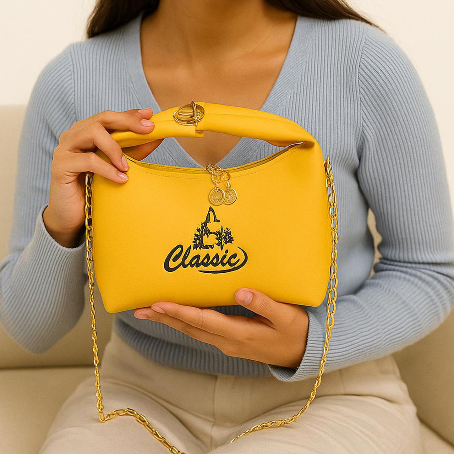 Stylish Medium Size with Long Chain | Premium 8 Colors