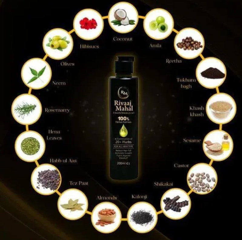 Hair Oil for All Hair Types - 200ml | Anti-Hair Fall & Promotes Hair Growth