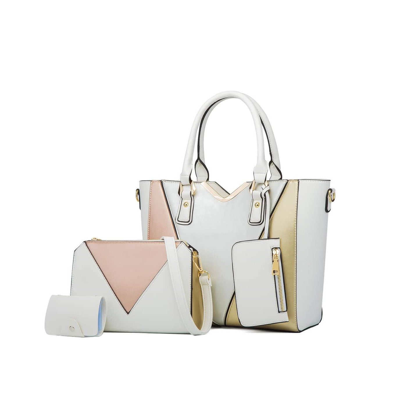 “Glam Up Your Look – 4-in-1 Luxury Handbag Set in Stunning Multi Colors”(ALL IN1)(BRANDED)