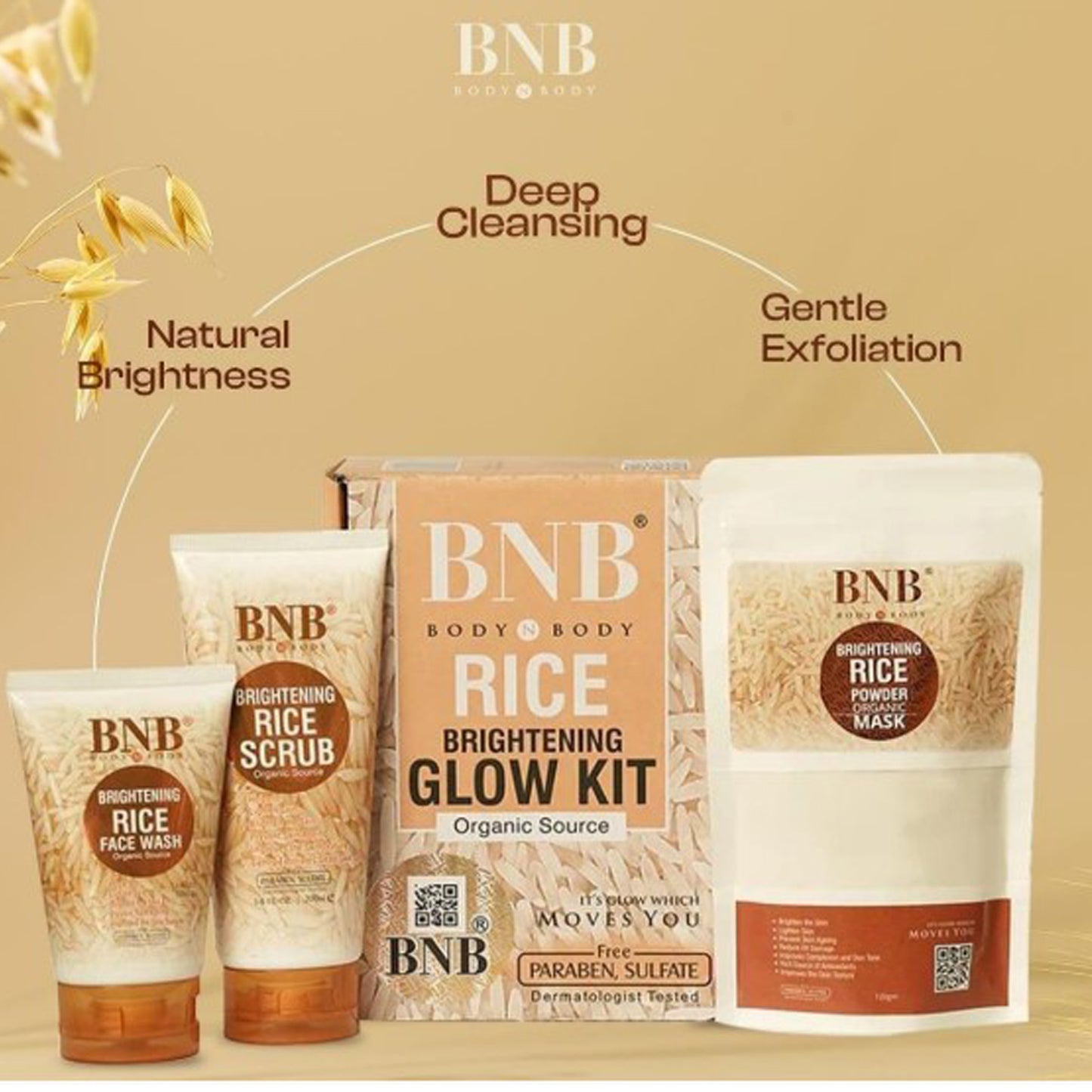 Revitalize Your Skin with Our 3 in 1 Rice Skincare Bundle – 3 Pcs