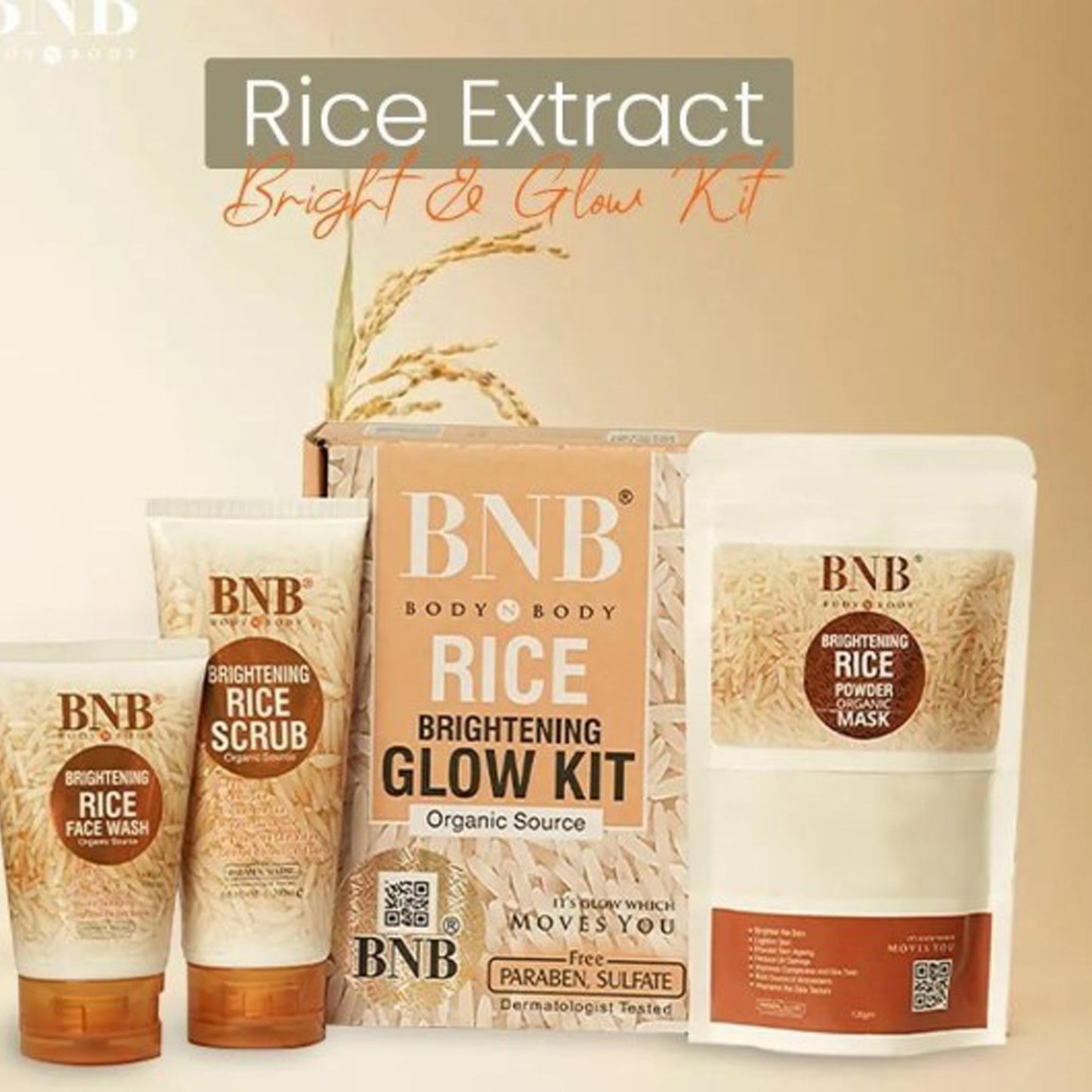 Revitalize Your Skin with Our 3 in 1 Rice Skincare Bundle – 3 Pcs