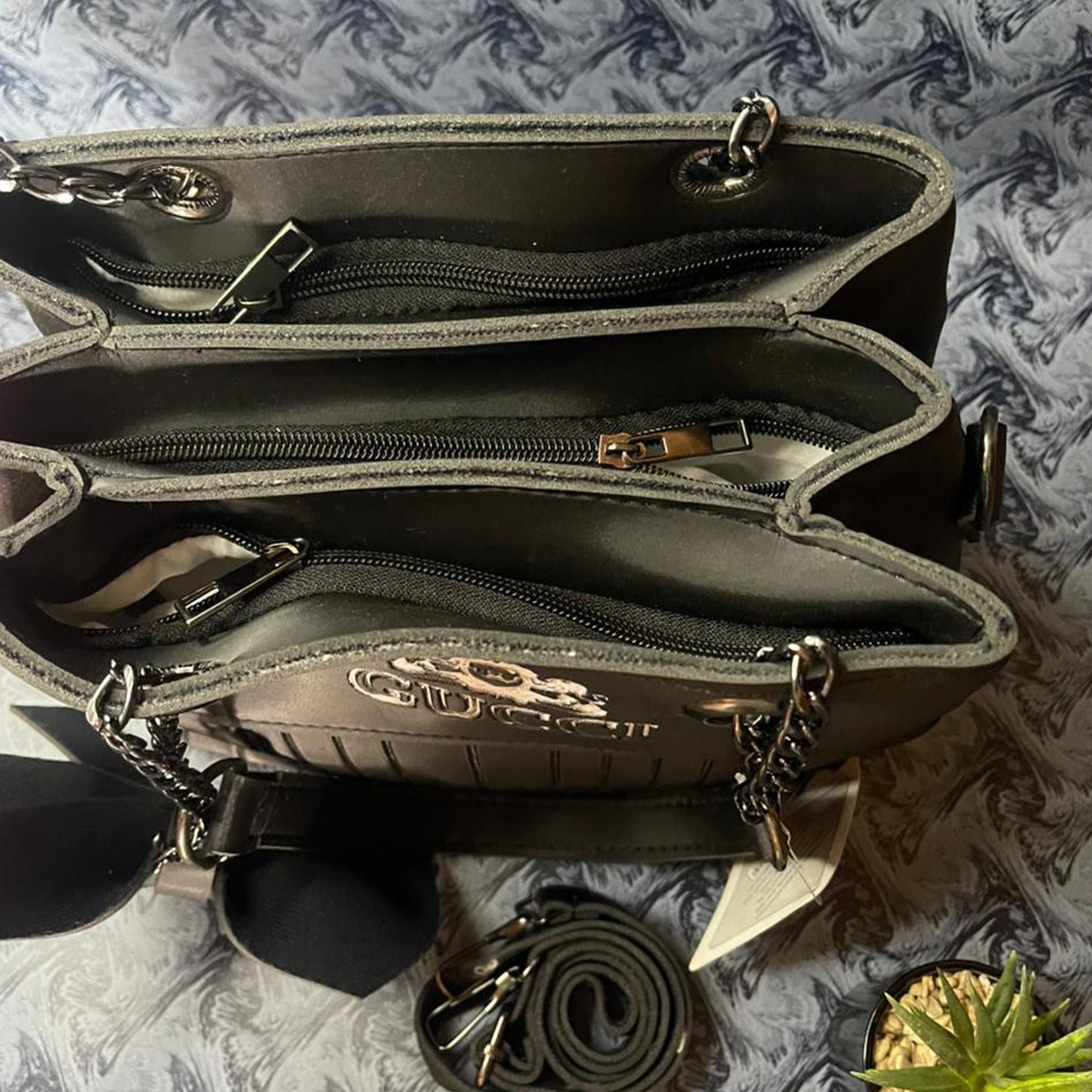Elegant Black Designer Handbag with Chain Strap