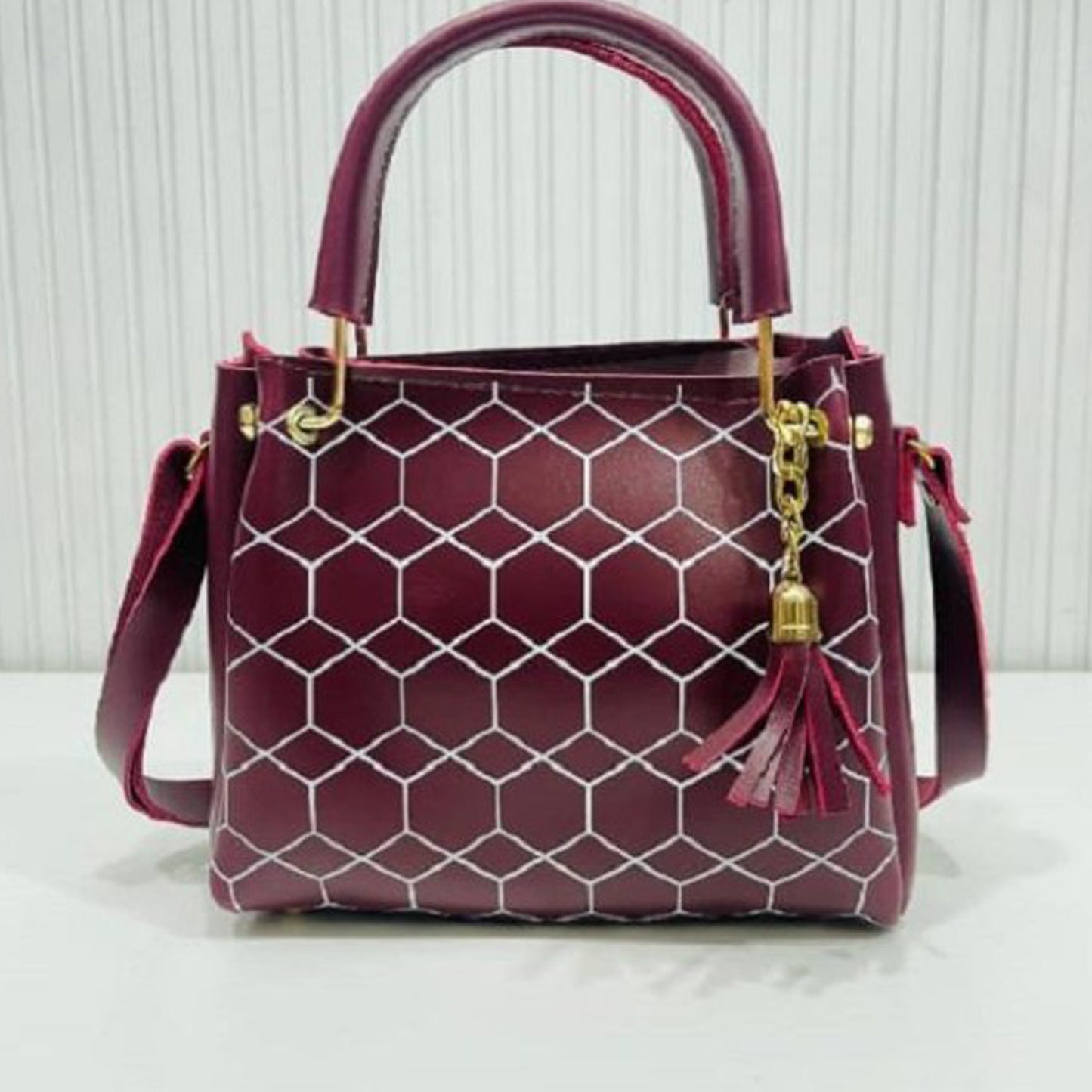 👜 Women’s PU Leather Printed Shoulder Bag – Multi Colours