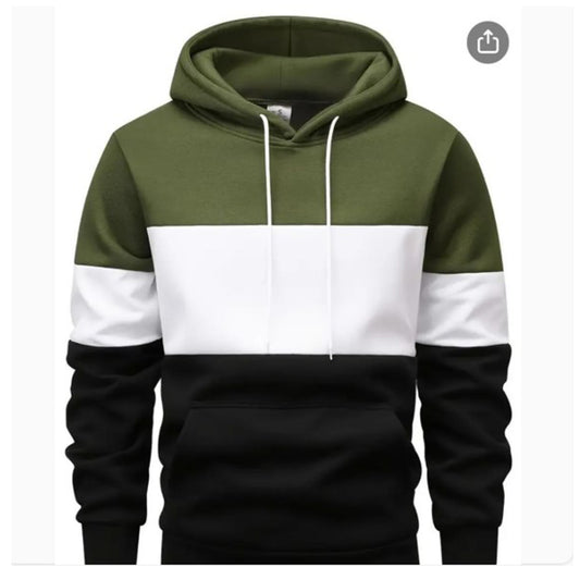 A.B 3-Colour Commando Polyester Fleece Plain Hoodie