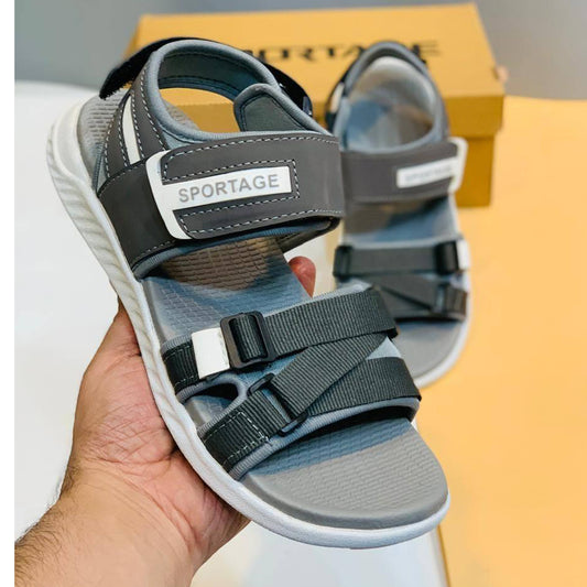 Men's Rexine Fancy Sandals Sportage Grey