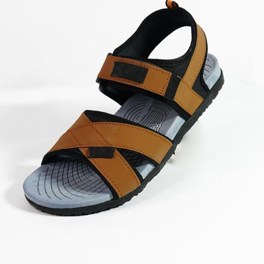 Men's Elastic Fibre Casual Sandals, Mustard Kitto