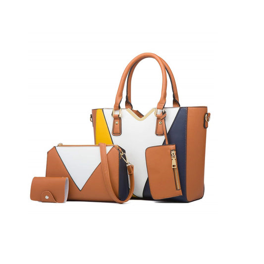 “Glam Up Your Look – 4-in-1 Luxury Handbag Set in Stunning Multi Colors”(ALL IN1)(BRANDED)