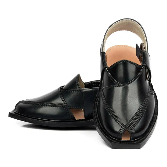 Norozi Peshawari Chappal Black